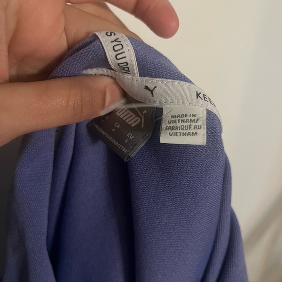 PUMA hoodie clean Puma short hooide stylish purple small size hoodie top - Picture 9 of 10